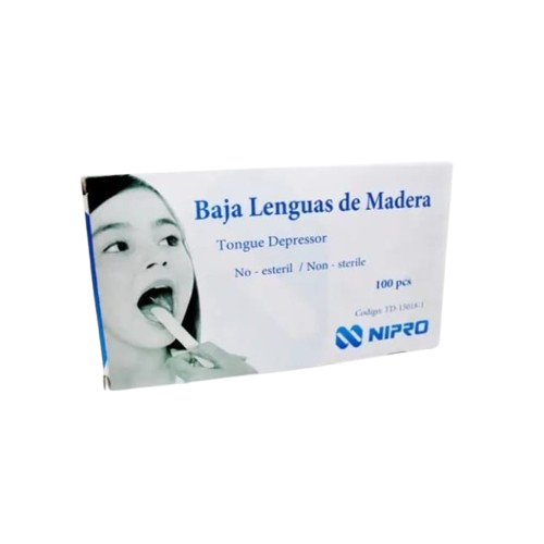 Bajalenguas De Madera Nipro X 100 Piezas